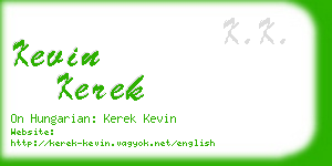 kevin kerek business card